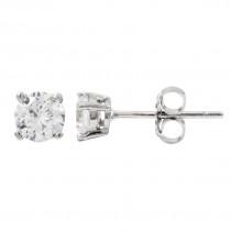 Load image into Gallery viewer, DLF White Rhodium Plated Sterling Silver Post Stud Earrings W18