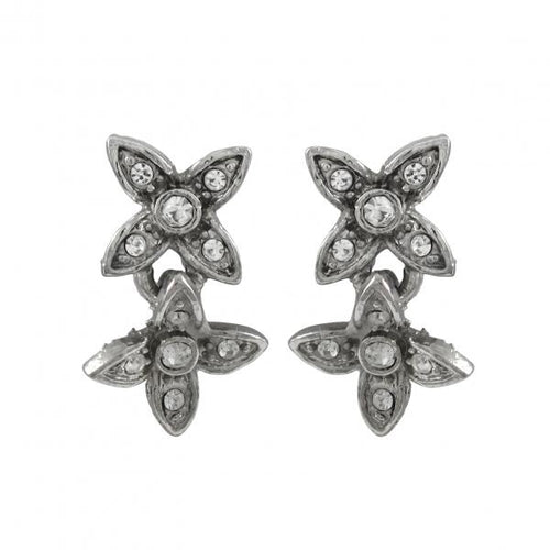 DLF Cry Flower Post Silver Earrings W18