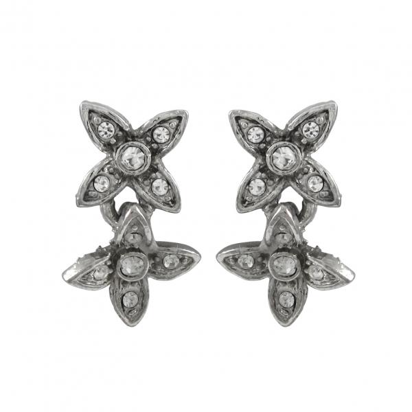 DLF Cry Flower Post Silver Earrings W18