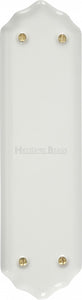Shaped Fingerplate Plain White
