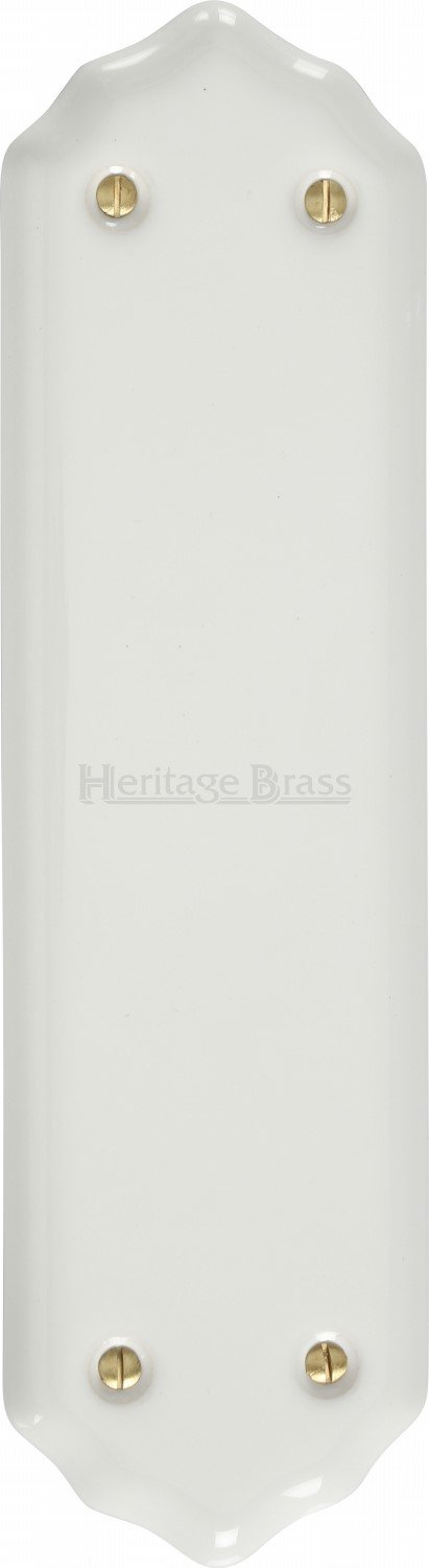 Shaped Fingerplate Plain White