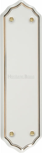 Shaped Fingerplate Gold line