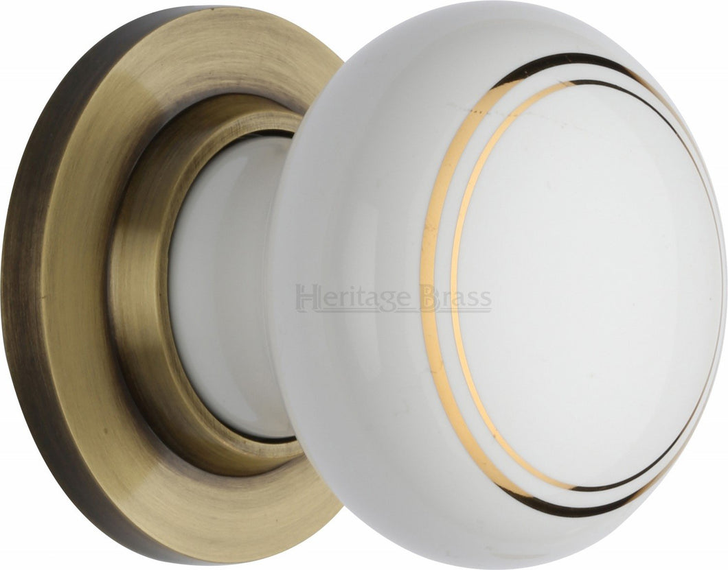 Gold Line Knob with Antique Brass base