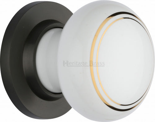 Gold Line Knob with Matt Bronze base