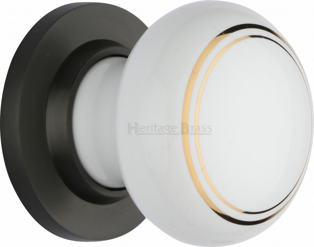 Gold Line Knob with Matt Bronze base