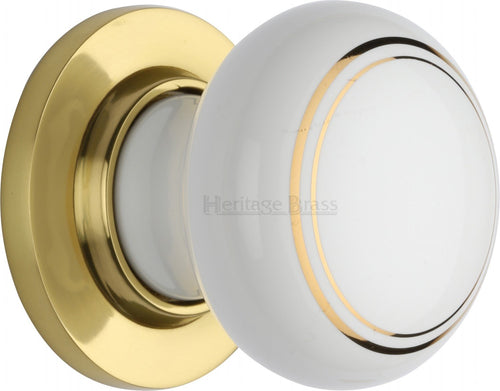 Gold Line Knob with Polished Brass base