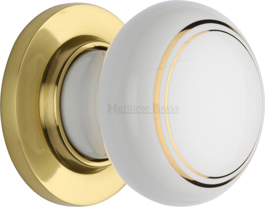 Gold Line Knob with Polished Brass base