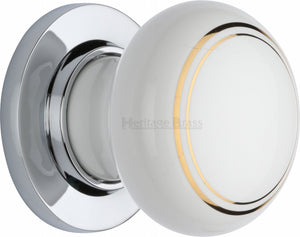 Gold Line Knob with Polished Chrome base