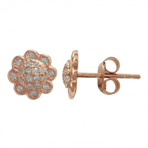 DLF Rose Gold Plated Sterling Silver Post Earrings W17