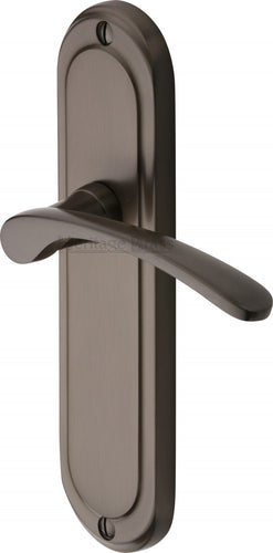 Heritage Brass Door Handle Lever Latch Ambassador Design Matt Bronze Finish