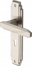 Load image into Gallery viewer, Heritage Brass Door Handle Lever Lock Astoria Design