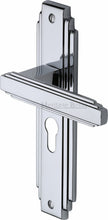 Load image into Gallery viewer, Heritage Brass Door Handle Euro Profile Astoria Design