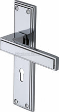 Load image into Gallery viewer, Heritage Brass Door Handle Lever Lock Atlantis Design