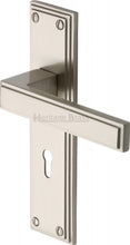 Load image into Gallery viewer, Heritage Brass Door Handle Lever Lock Atlantis Design
