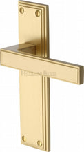 Load image into Gallery viewer, Heritage Brass Door Handle Lever Latch Atlantis Design