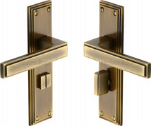 Load image into Gallery viewer, Heritage Brass Door Handle for Bathroom Atlantis Design
