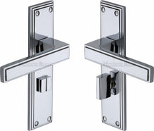Load image into Gallery viewer, Heritage Brass Door Handle for Bathroom Atlantis Design