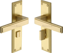 Load image into Gallery viewer, Heritage Brass Door Handle for Bathroom Atlantis Design