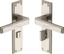 Load image into Gallery viewer, Heritage Brass Door Handle for Bathroom Atlantis Design
