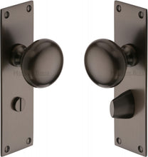 Load image into Gallery viewer, Heritage Brass Mortice Knob on Bathroom Plate Balmoral Design