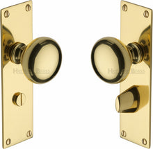 Load image into Gallery viewer, Heritage Brass Mortice Knob on Bathroom Plate Balmoral Design