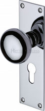 Load image into Gallery viewer, Heritage Brass Mortice Knob on Euro Profile Plate Balmoral Design