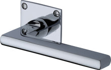 Load image into Gallery viewer, Heritage Brass Door Handle Lever Latch on Square Rose Trident Design