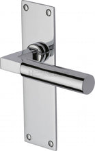 Load image into Gallery viewer, Heritage Brass Door Handle Lever Latch Bauhaus Design