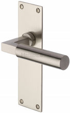 Load image into Gallery viewer, Heritage Brass Door Handle Lever Latch Bauhaus Design