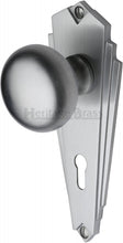 Load image into Gallery viewer, Heritage Brass Mortice Knob on Lock Plate Broadway Design