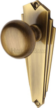 Load image into Gallery viewer, Heritage Brass Mortice Knob on Latch Plate Broadway Design