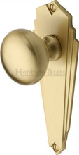 Load image into Gallery viewer, Heritage Brass Mortice Knob on Latch Plate Broadway Design