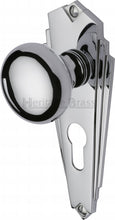 Load image into Gallery viewer, Heritage Brass Mortice Knob on Euro Profile Plate Broadway Design