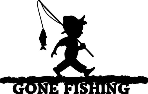Boy fishing Black