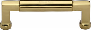 Heritage Brass Cabinet Pull Bauhaus Design 101mm CTC