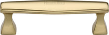 Load image into Gallery viewer, Heritage Brass Cabinet Pull Deco Design 96mm CTC
