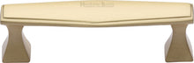 Load image into Gallery viewer, Heritage Brass Cabinet Pull Deco Design 96mm CTC