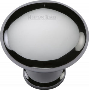 Heritage Brass Cabinet Knob Mushroom Design 32mm