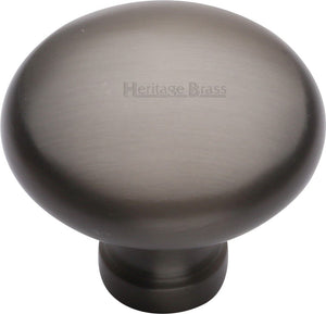 Heritage Brass Cabinet Knob Mushroom Design 38mm