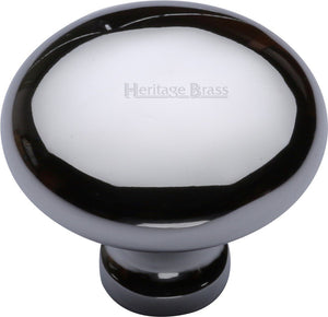 Heritage Brass Cabinet Knob Mushroom Design 38mm