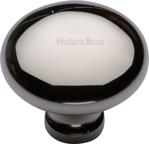 Heritage Brass Cabinet Knob Mushroom Design 38mm