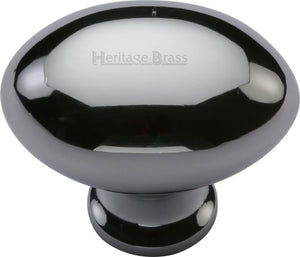 Heritage Brass Cabinet Knob Oval Design 32mm