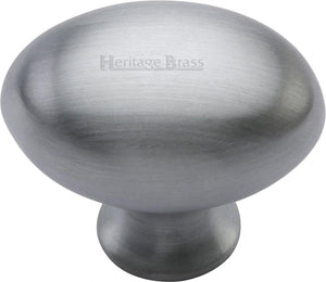 Heritage Brass Cabinet Knob Oval Design 32mm
