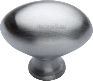 Heritage Brass Cabinet Knob Oval Design 38mm