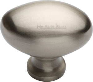 Heritage Brass Cabinet Knob Oval Design 38mm