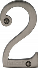 Load image into Gallery viewer, Heritage Brass Numeral 2 Face Fix 76mm (3&quot;)
