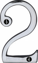 Load image into Gallery viewer, Heritage Brass Numeral 2 Face Fix 76mm (3&quot;)