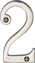 Load image into Gallery viewer, Heritage Brass Numeral 2 Face Fix 76mm (3&quot;)