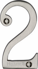 Load image into Gallery viewer, Heritage Brass Numeral 2 Face Fix 76mm (3&quot;)