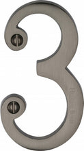 Load image into Gallery viewer, Heritage Brass Numeral 3 Face Fix 76mm (3&quot;)